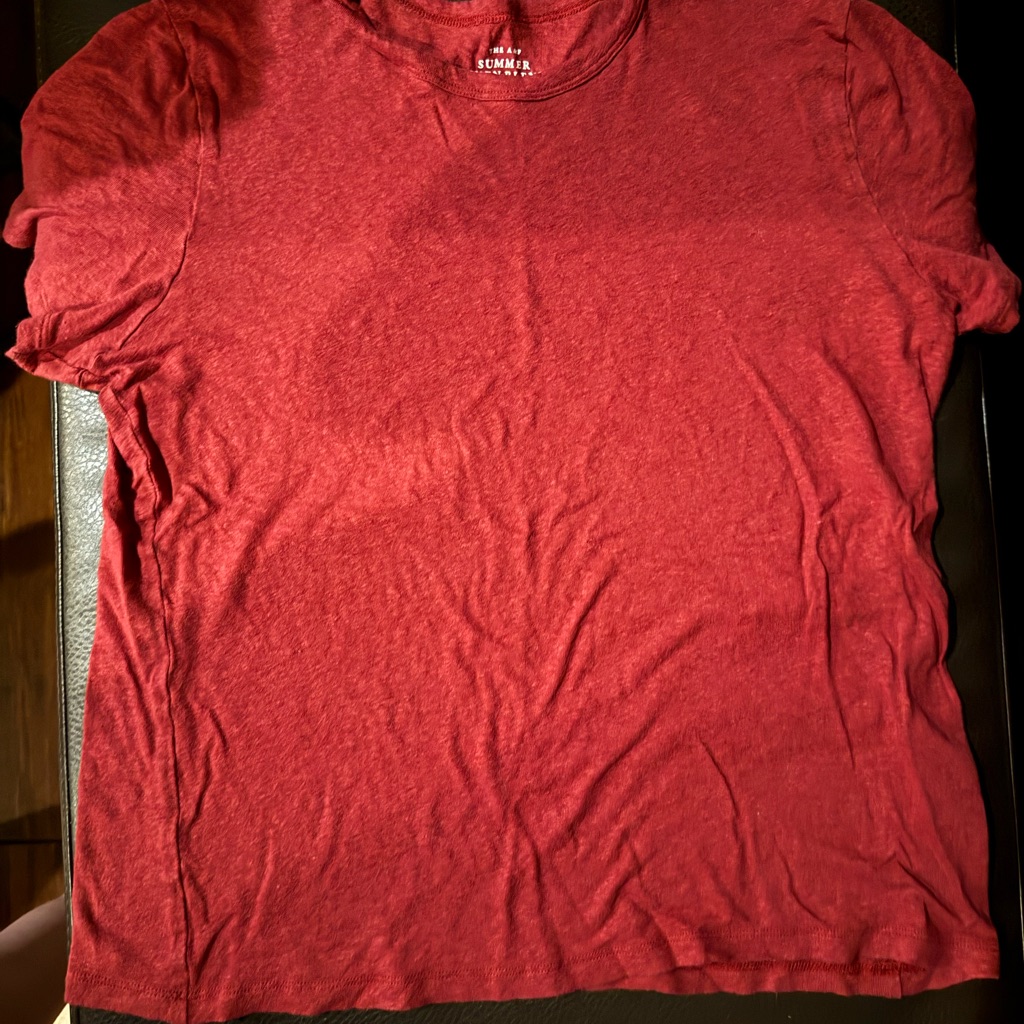Abercrombie & Fitch Heathered Red Short Sleeve Crew Tee